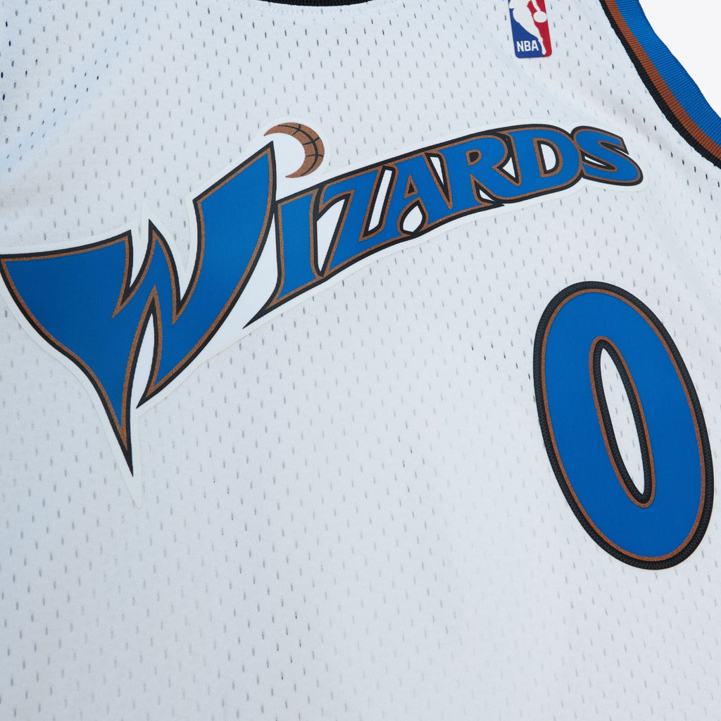 MENS MITCHELL & NESS NBA WHITE JERSEY WIZARDS 2004 GILBERT ARENAS