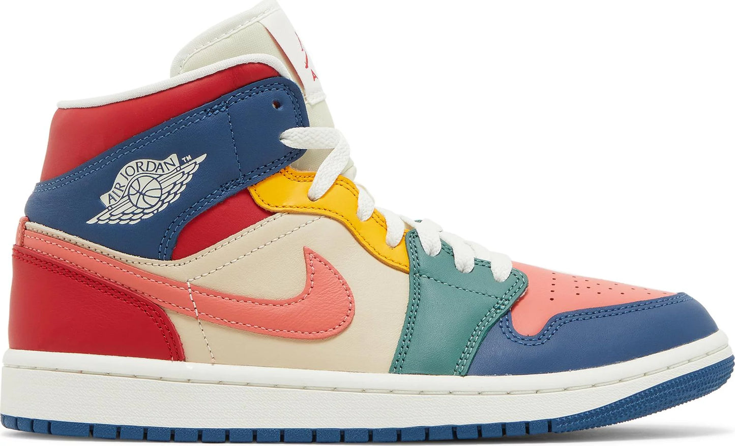 [DN3738-400] Womens Air Jordan Retro 1 Mid SE 'Multi Color (2022)'