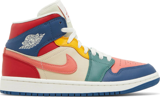 [DN3738-400] Womens Air Jordan Retro 1 Mid SE 'Multi Color (2022)'