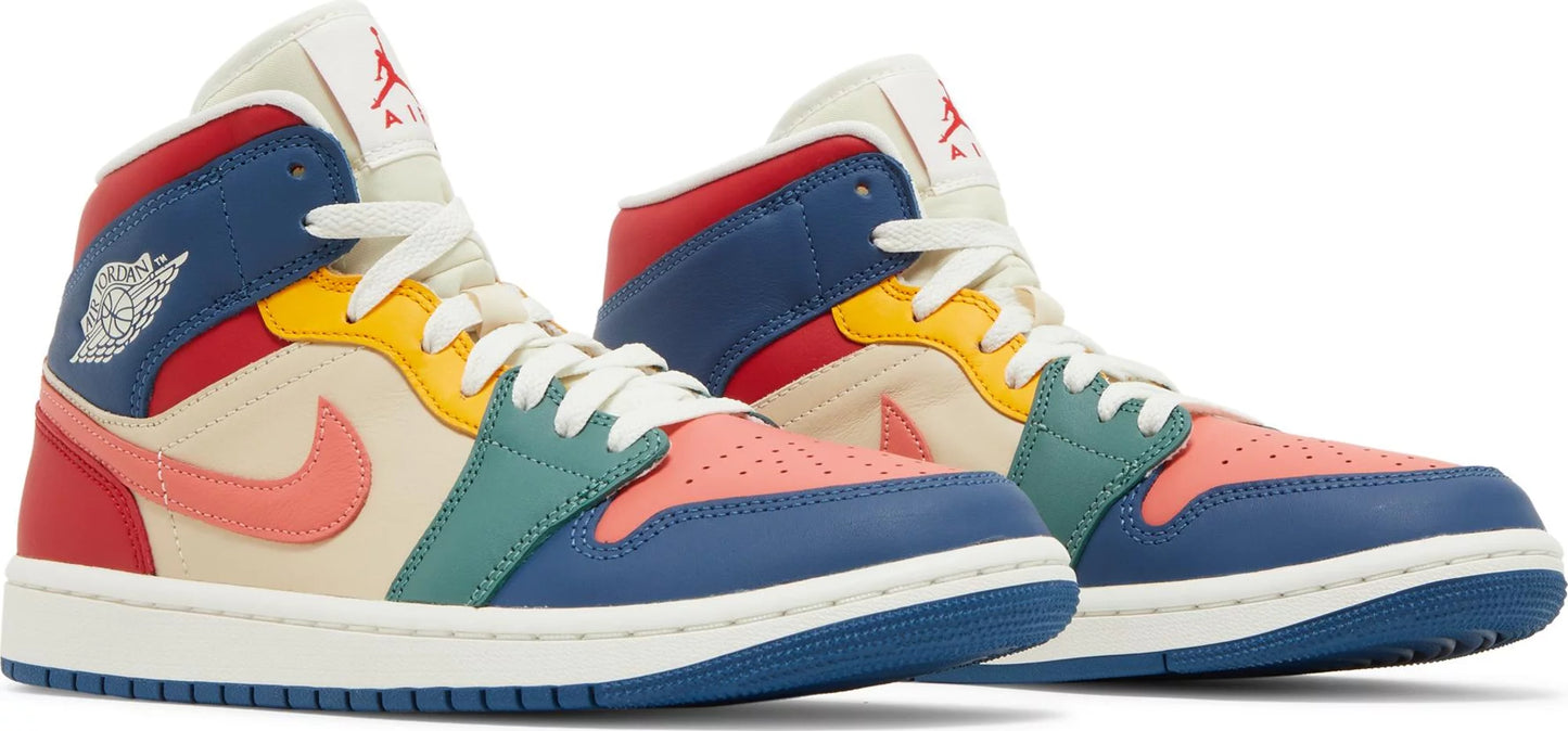 [DN3738-400] Womens Air Jordan Retro 1 Mid SE 'Multi Color (2022)'