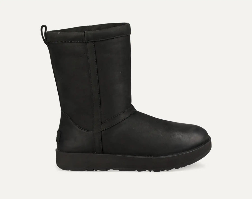 [1017509-BLK] WOMENS UGG CLASSIC SHORT II LEATHER BOOT 'BLACK' - BLACK