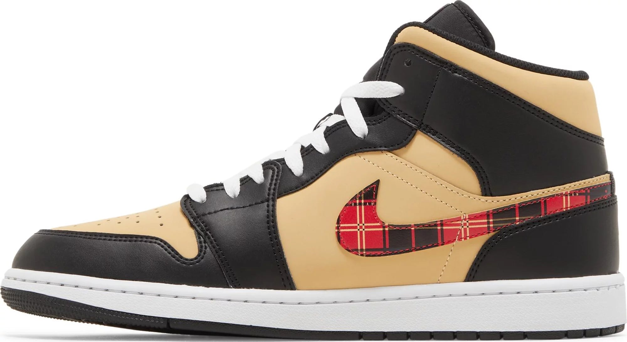 [DZ5329-001] Mens Air Jordan Retro 1 Mid SE 'Tartan Swoosh'