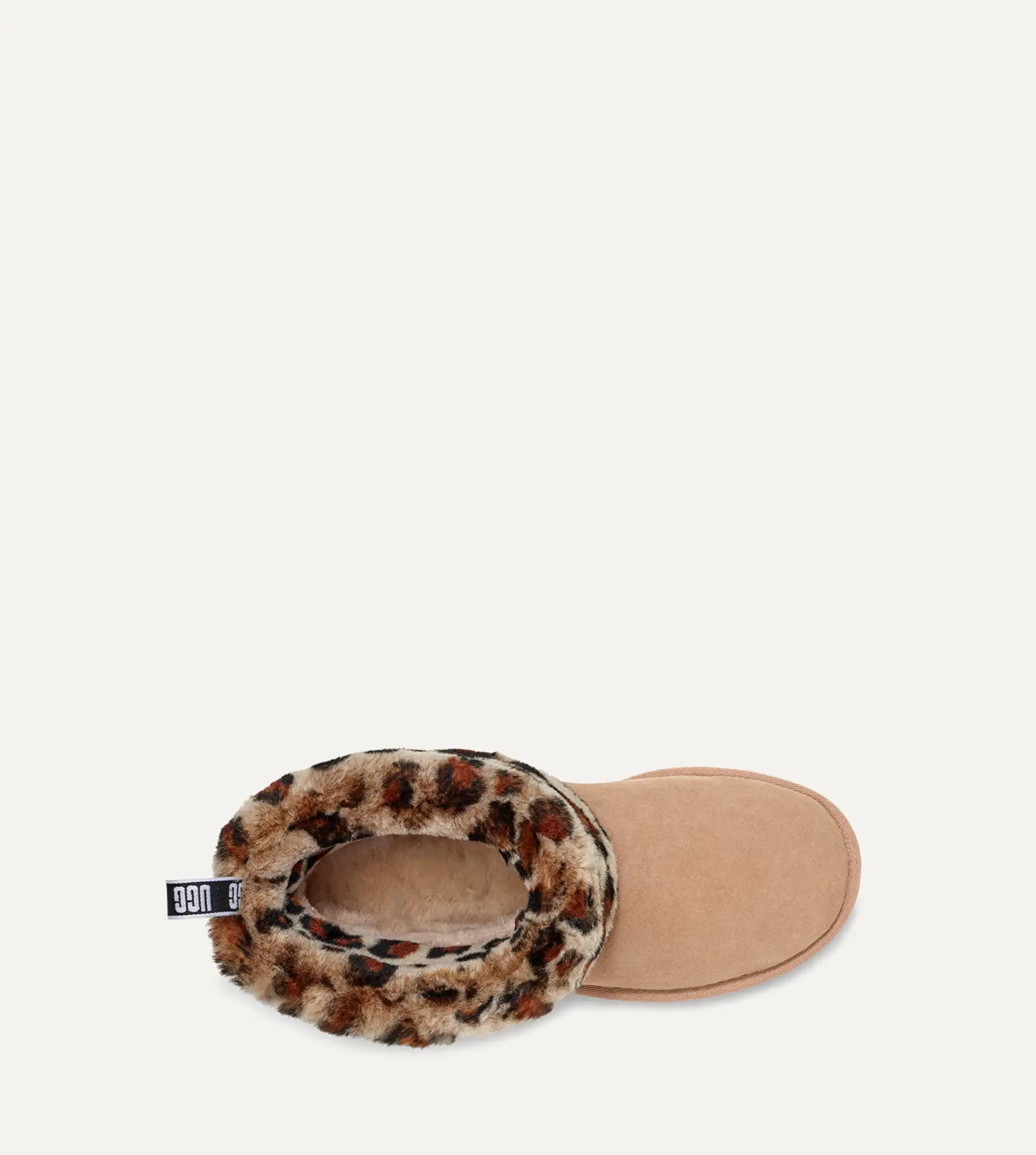 [1105358-AMP] WOMENS UGG FLUFF MINI QUILTED LEOPARD FLEECE LINED 'LEOPARD PRINT' - LEOPARD PRINT