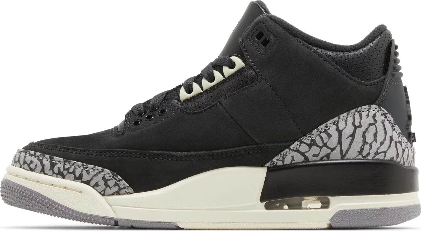 [CK9246-001] Womens Air Jordan Retro 3 "Off Noir"