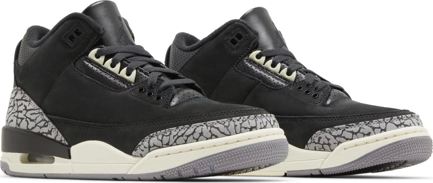 [CK9246-001] Womens Air Jordan Retro 3 "Off Noir"