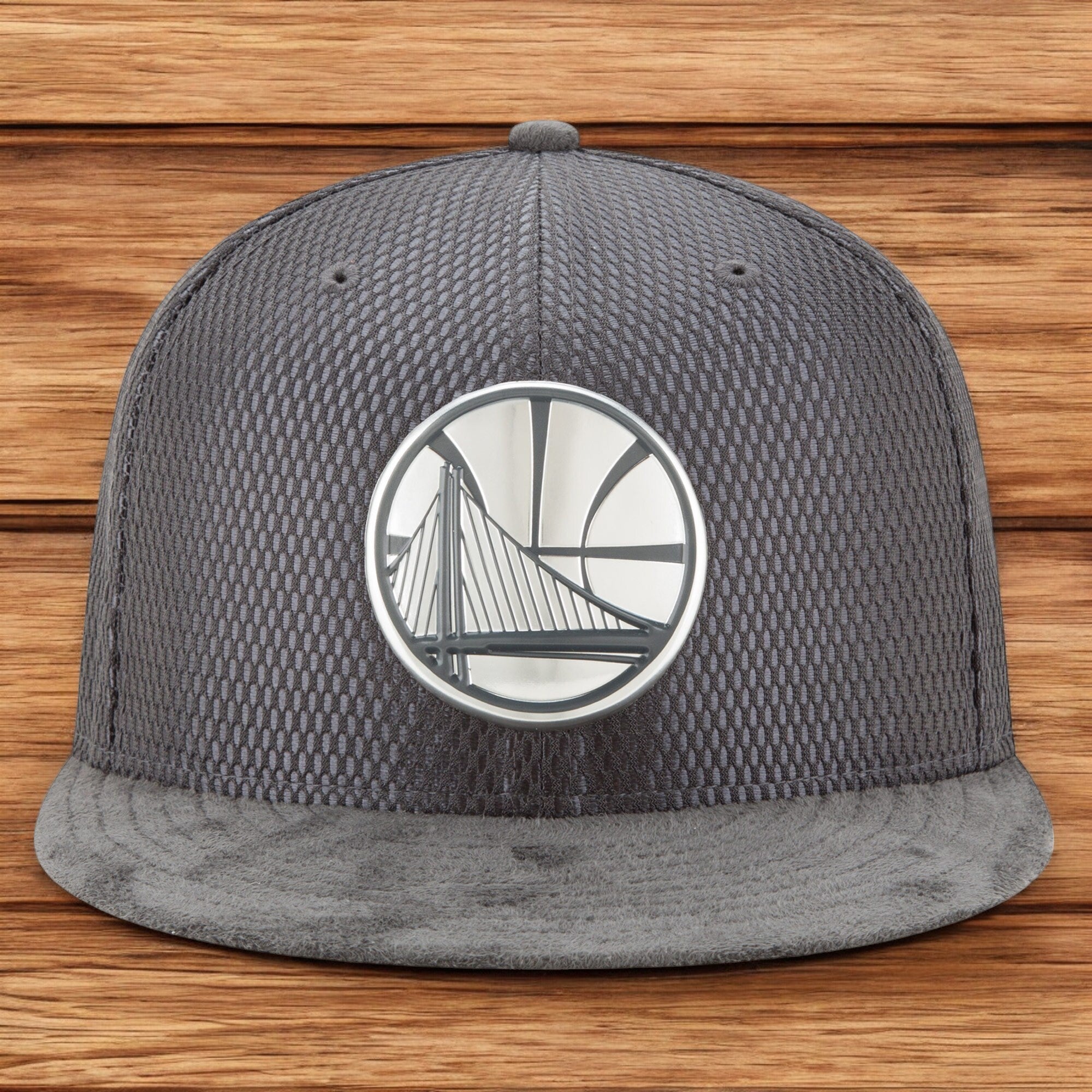 [11471393] Mens New Era NBA Golden State Warriors On Court 2017 Suede 59Fifty