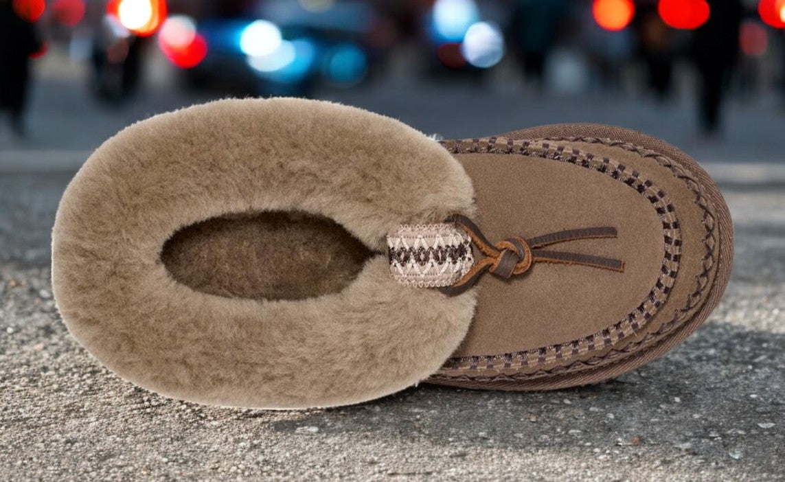 [1158258-HCK] WOMENS UGG TASMAN ALPINE SLIPPER 'HICKORY'