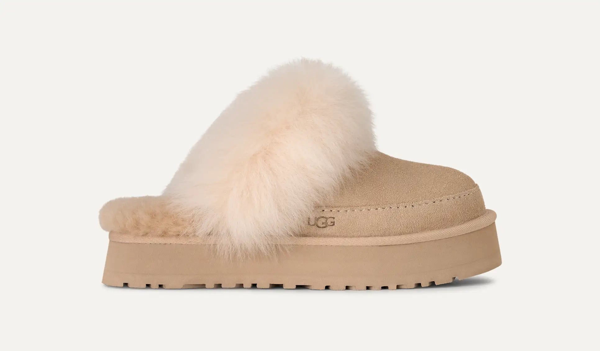 [1173930-SNDCS] WOMENS UGG DISQUETTE CHALET SLIPPER 'SANDCASTLE'