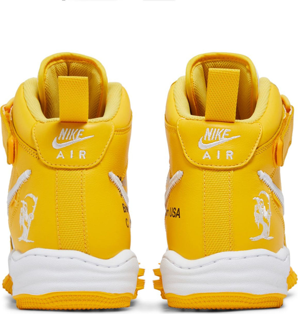 [DR0500-101] Mens Nike AIR FORCE 1 MID SP 'OFF-WHITE VARSITY MAIZE'