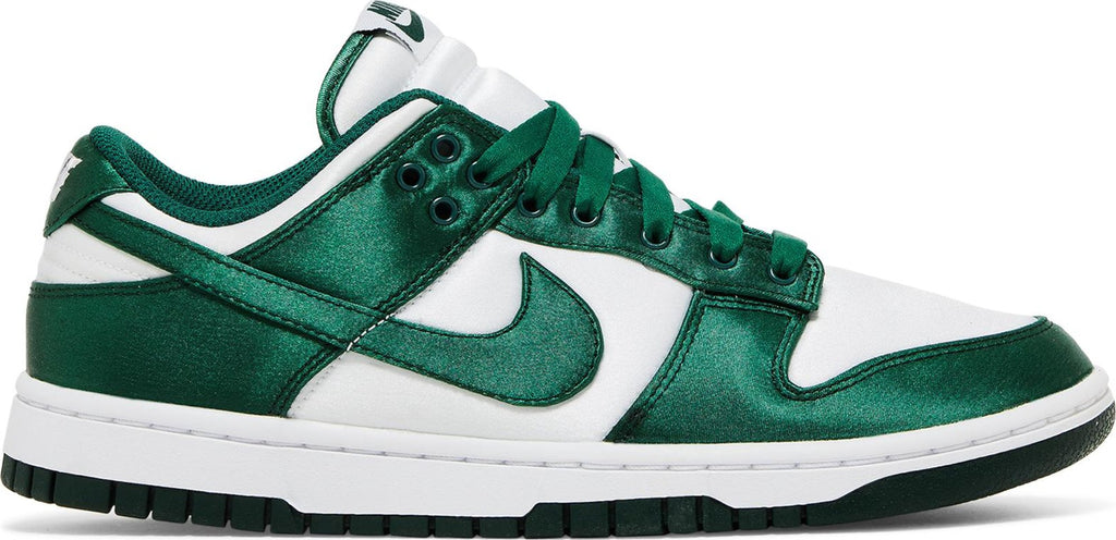 [DX5931-100] Womens Nike DUNK LOW 'MICHIGAN STATE SATIN'