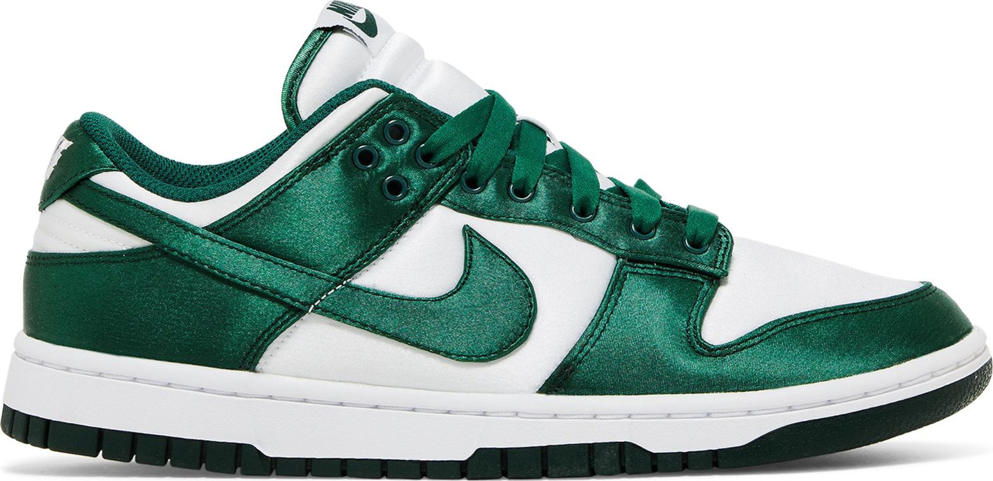 [DX5931-100] Womens Nike DUNK LOW 'MICHIGAN STATE SATIN'