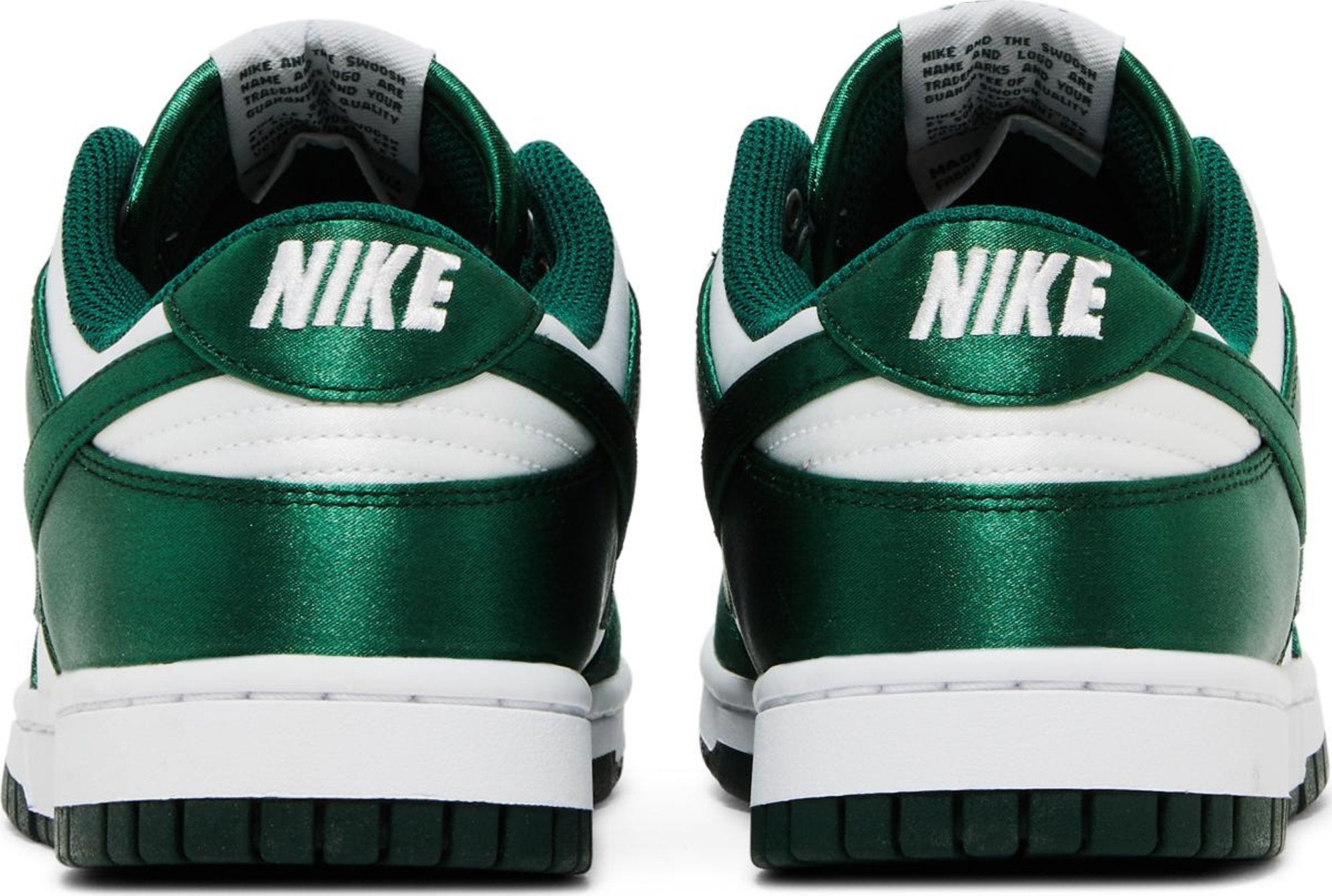 [DX5931-100] Womens Nike DUNK LOW 'MICHIGAN STATE SATIN'