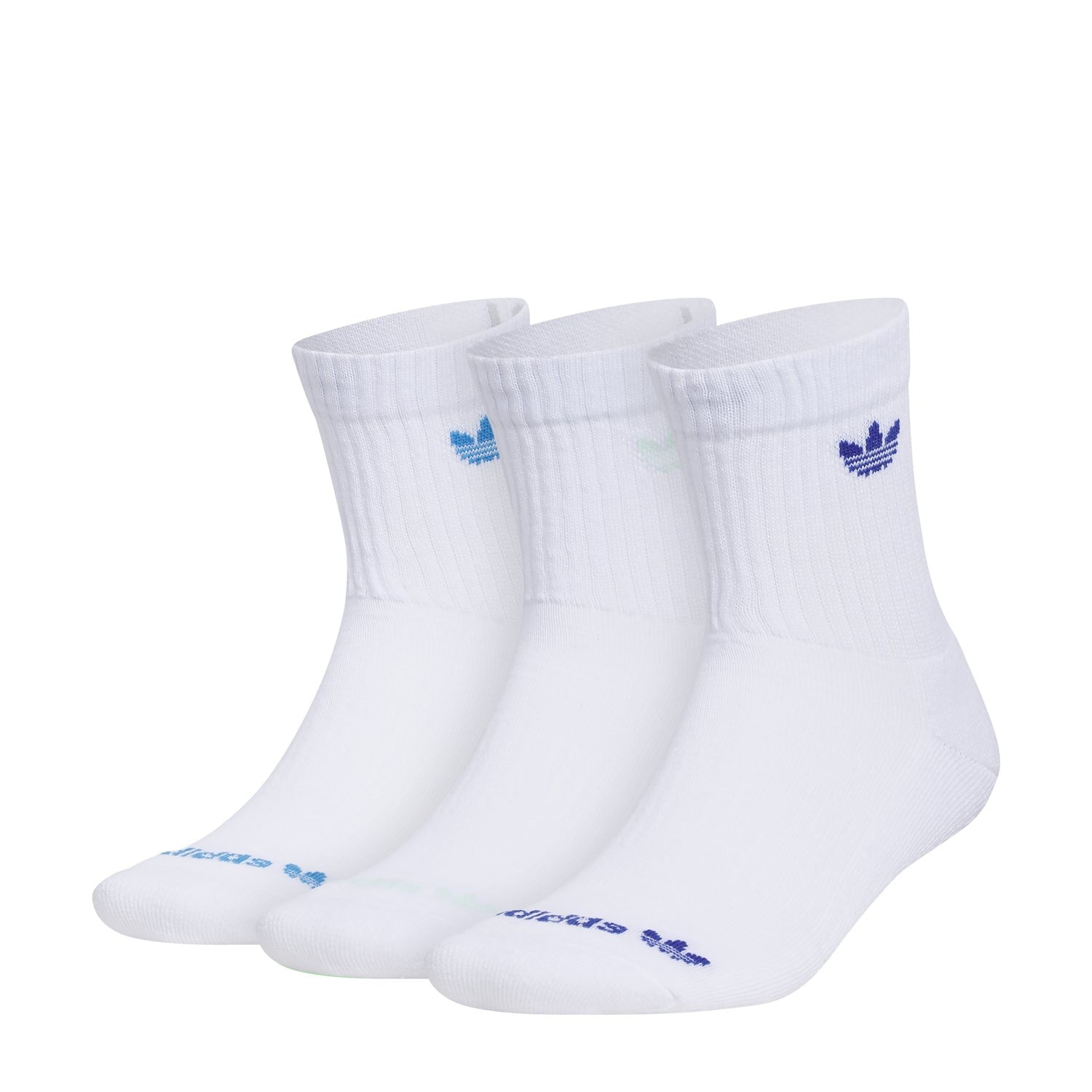 [IV3068C] MENS ADIDAS ORIGINALS TREFOIL 3-PACK 8-12 HIGH QUARTER SOCKS