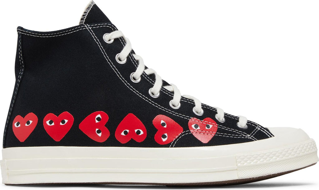 [A08147C] Mens Converse Chuck Taylor All Star 70 Hi 'Comme des Garcons PLAY Multi-Heart Black'