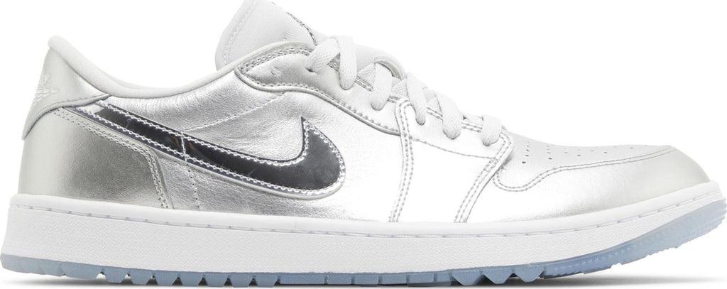 [FD6848-001] MENS AIR JORDAN RETRO 1 LOW GOLF 'GIFT GIVING PACK' - METALLIC SILVER/METALLIC SILVER/PHOTON DUST/WHITE