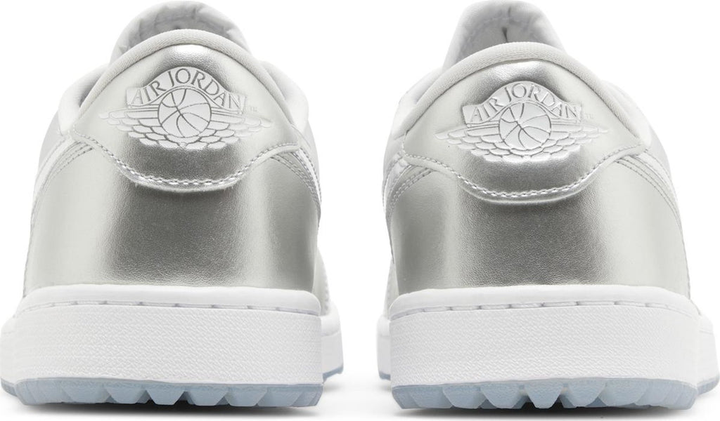 [FD6848-001] MENS AIR JORDAN RETRO 1 LOW GOLF 'GIFT GIVING PACK' - METALLIC SILVER/METALLIC SILVER/PHOTON DUST/WHITE