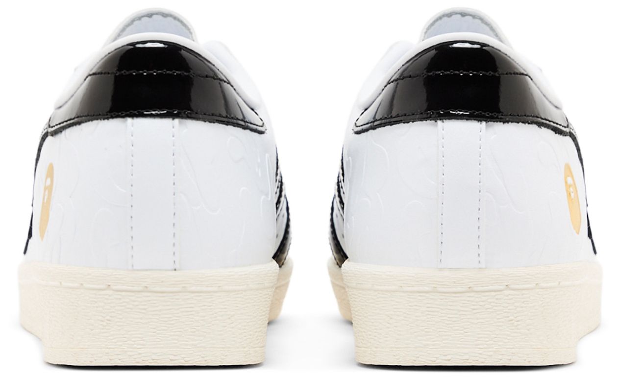 [JR2701] Mens Adidas X Bape Superstar Vintage 'Bape White Black'