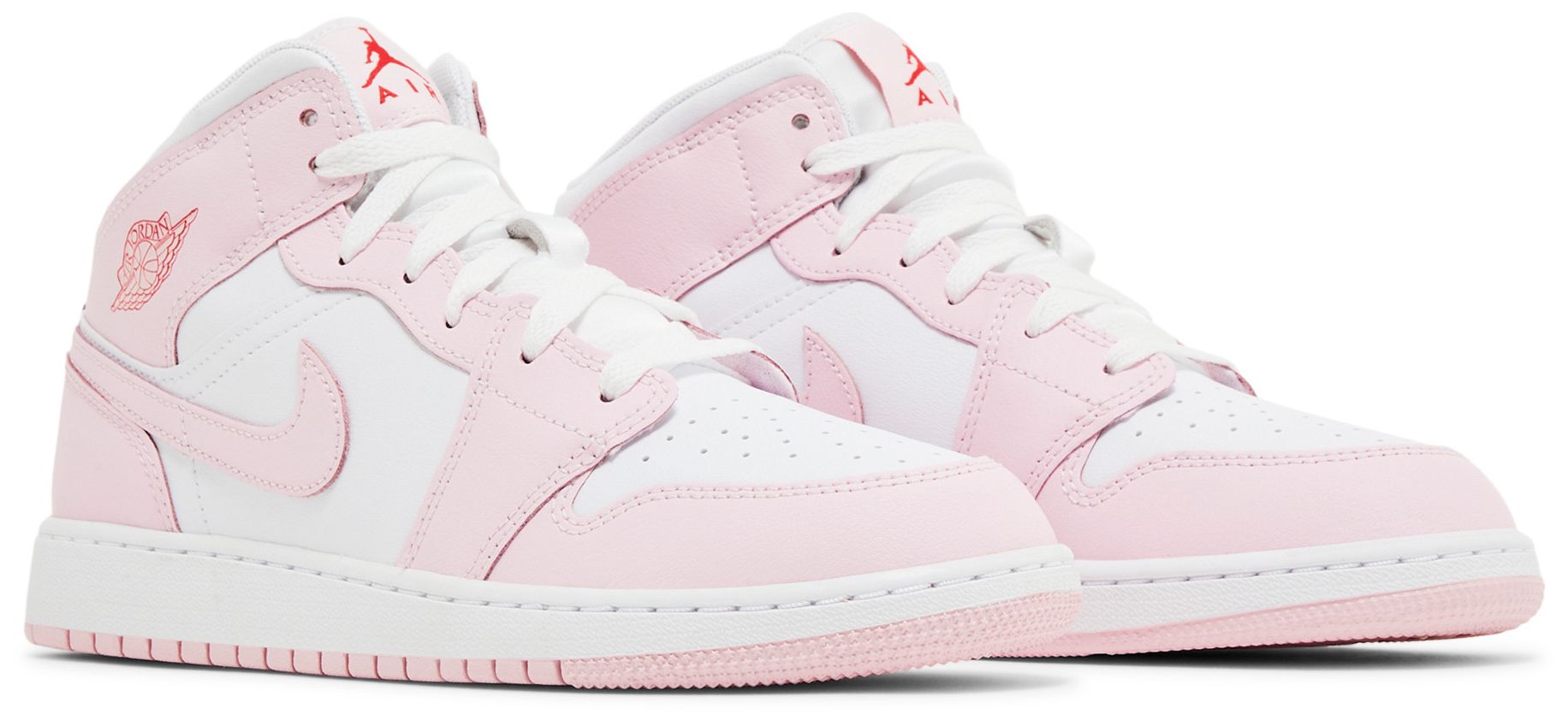 [DQ8423-608] GRADE SCHOOL AIR JORDAN RETRO 1 MID 'PINK FOAM FIRE RED'
