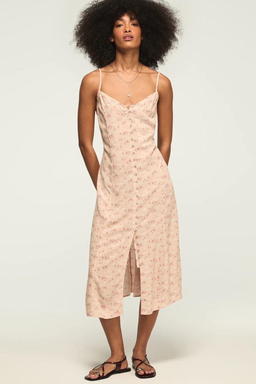 [158103-690] WOMENS LUCKY BRAND FESTIVAL PRINTED SIMONE SLIP DRESS