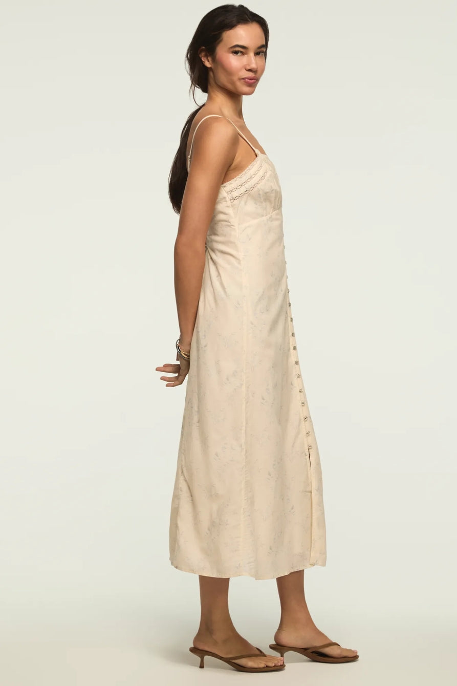 [162484-100] WOMENS LUCKY BRAND FESTIVAL LACE TRIMMED SLIP DRESS - CREAM MULTI