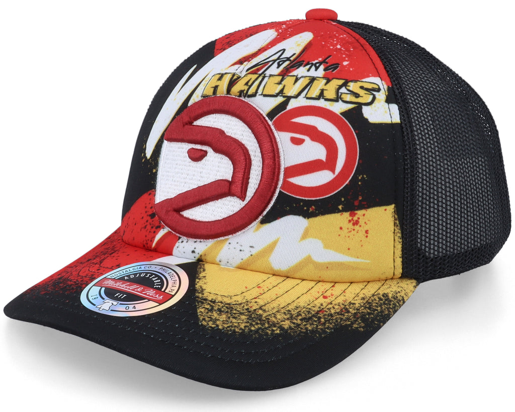 [HHSS2993-AHAYYPPPBLCK] MENS NBA ATLANTA HAWKS HYPER TRUCKER SNAPBACK