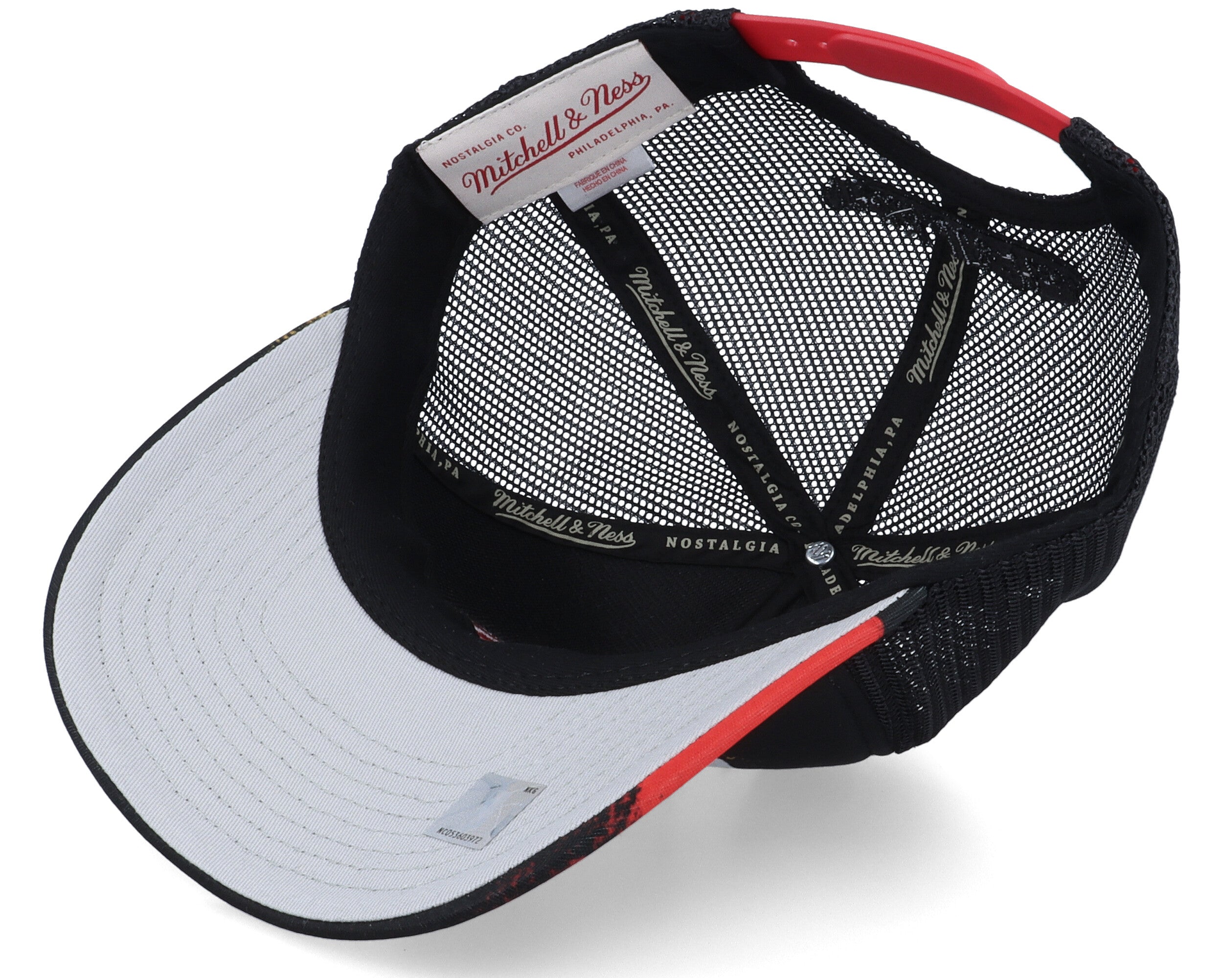 MENS MITCHELL & NESS NBA HYPER TRUCKER SNAPBACK HWC ROCKETS - BLACK