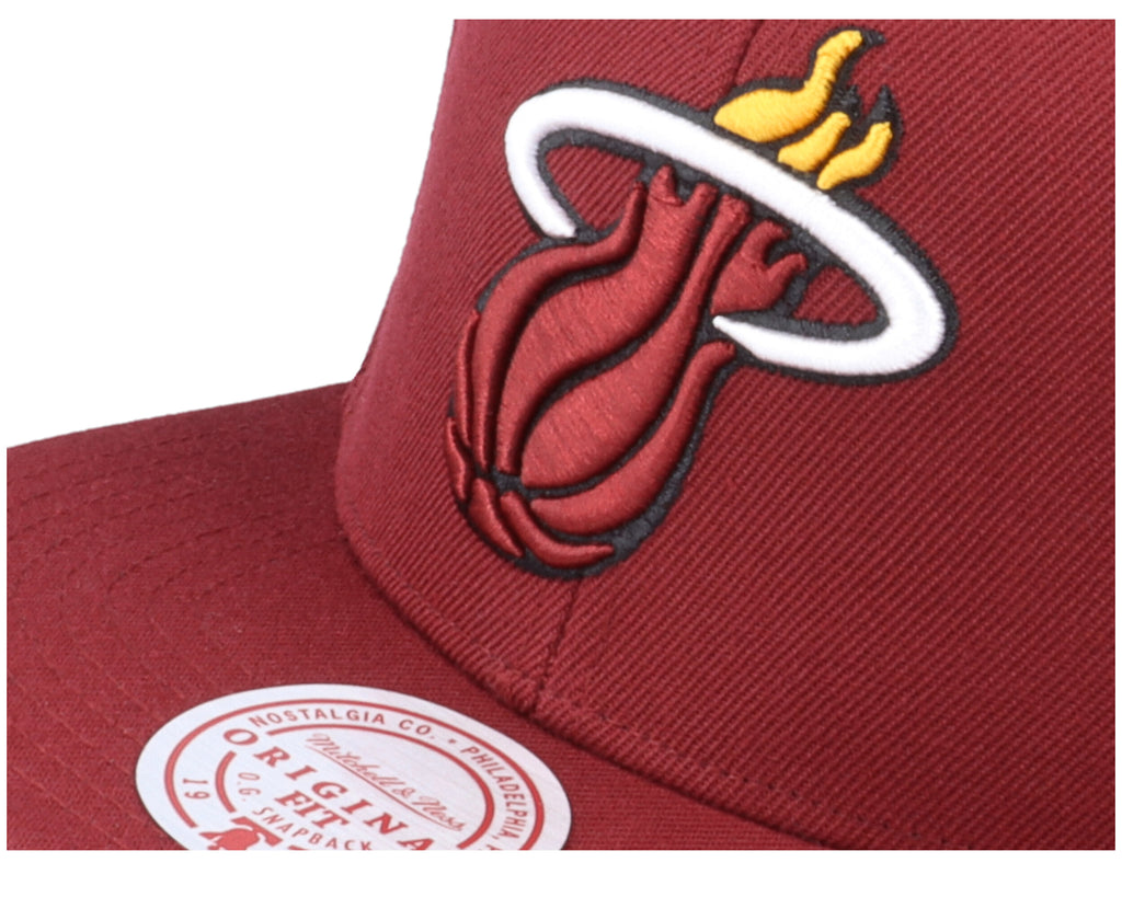 Mens Mitchell & Ness NBA TEAM GROUND 2.0 SNAPBACK HEAT