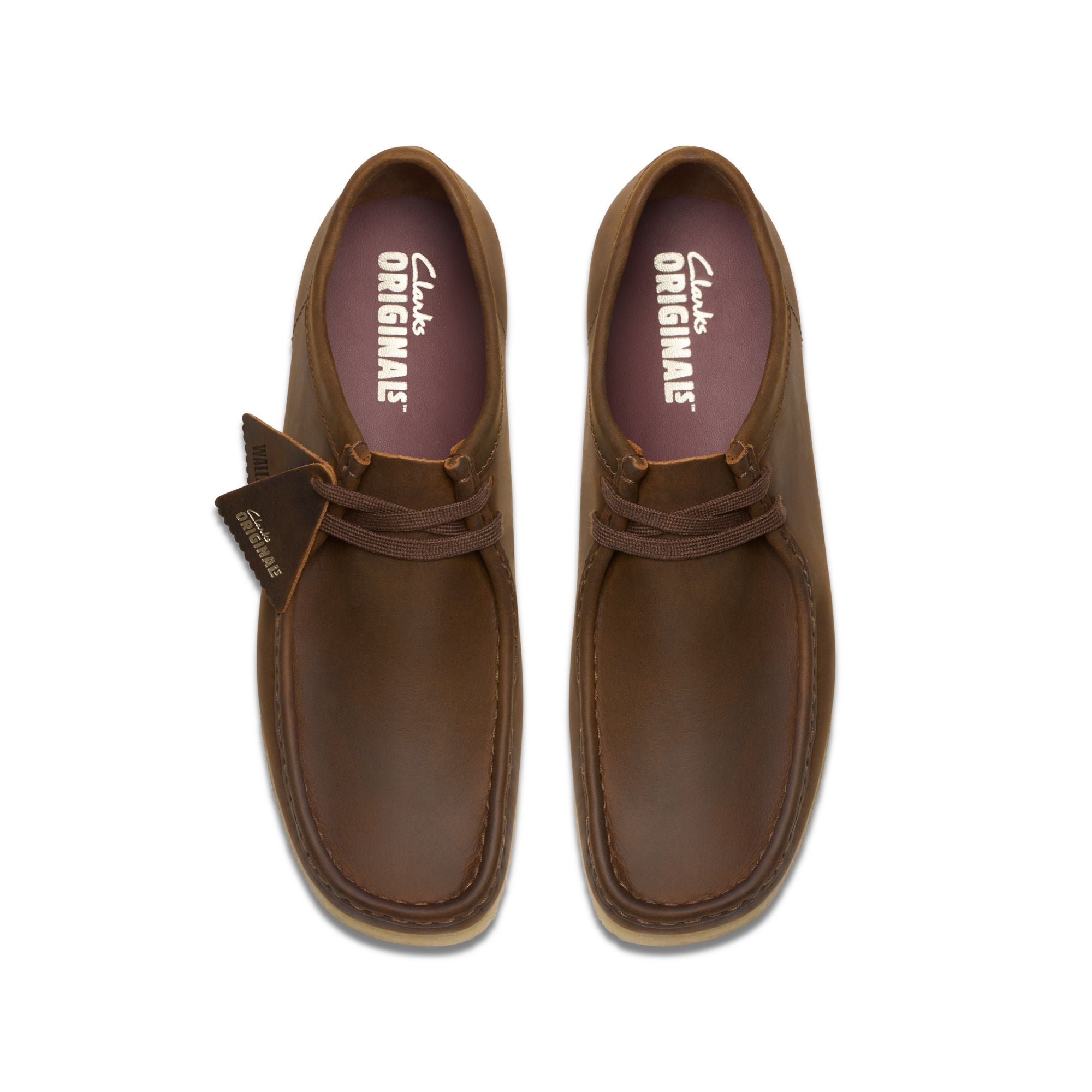 [26156605] MENS CLARKS WALLABEE LOW - BEESWAX