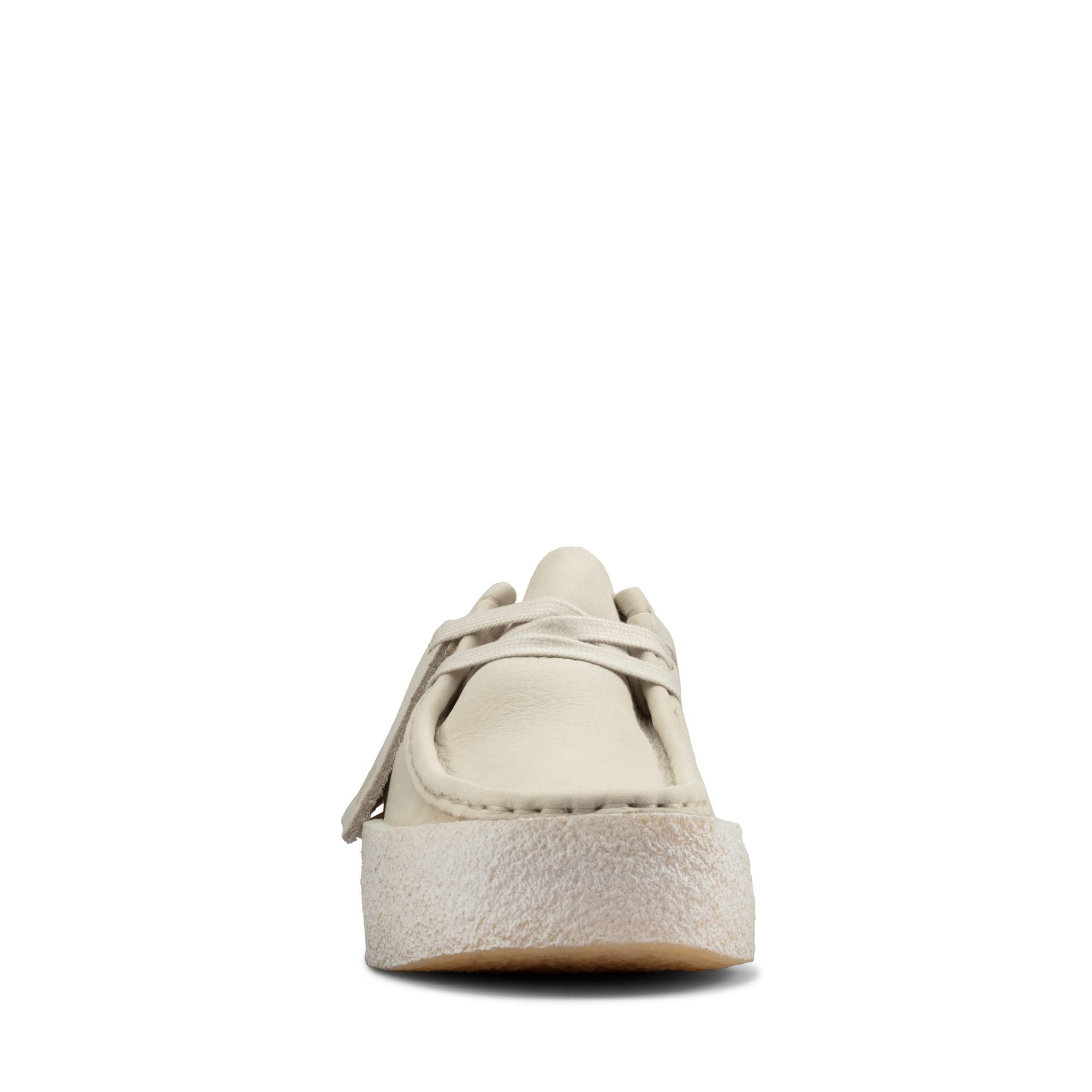 [26158152] WOMENS CLARKS WALLABEE CUP WHITE NUBUCK
