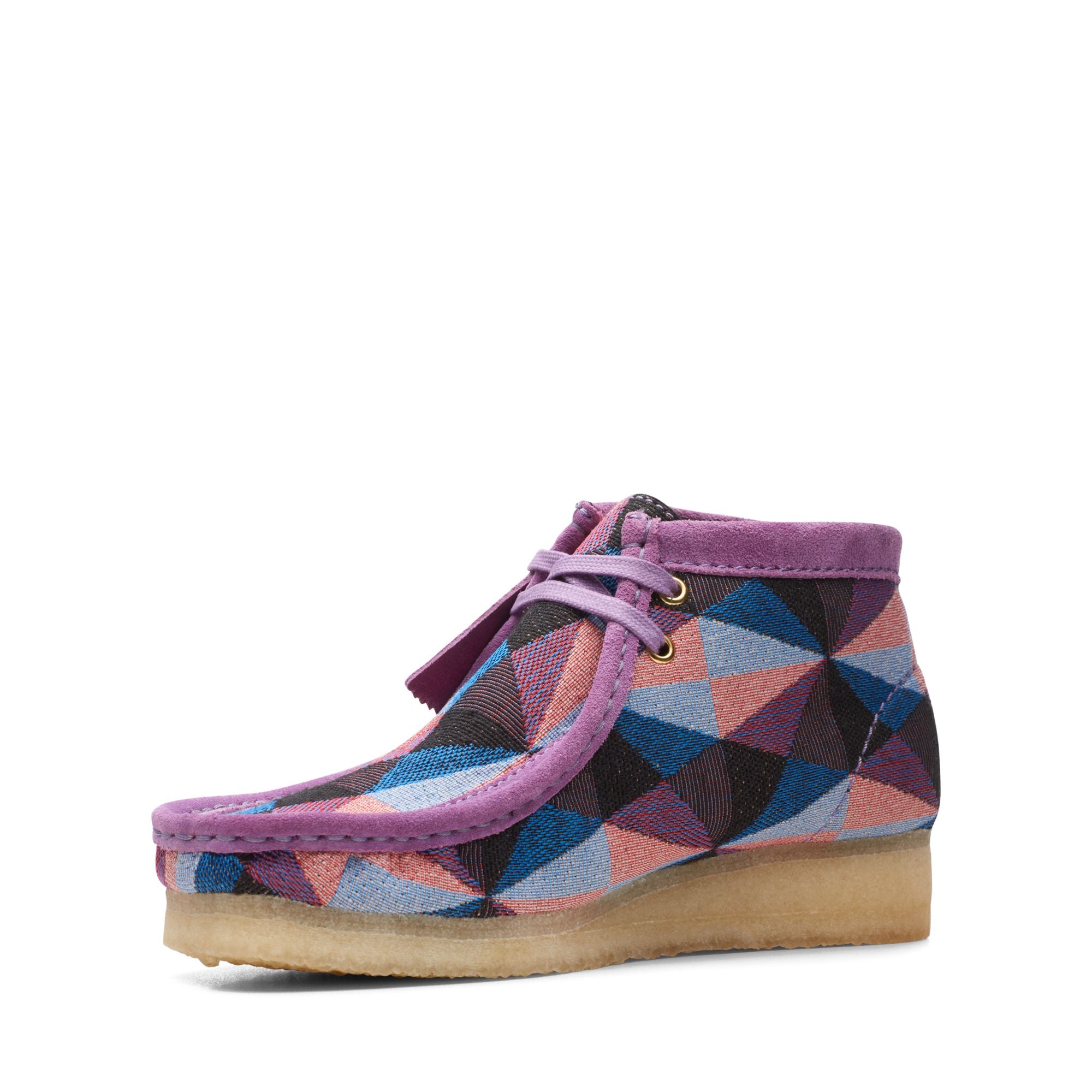 [26164608] Womens Clarks Originals Wallabee Boot 'PURPLE COMBI' (W)