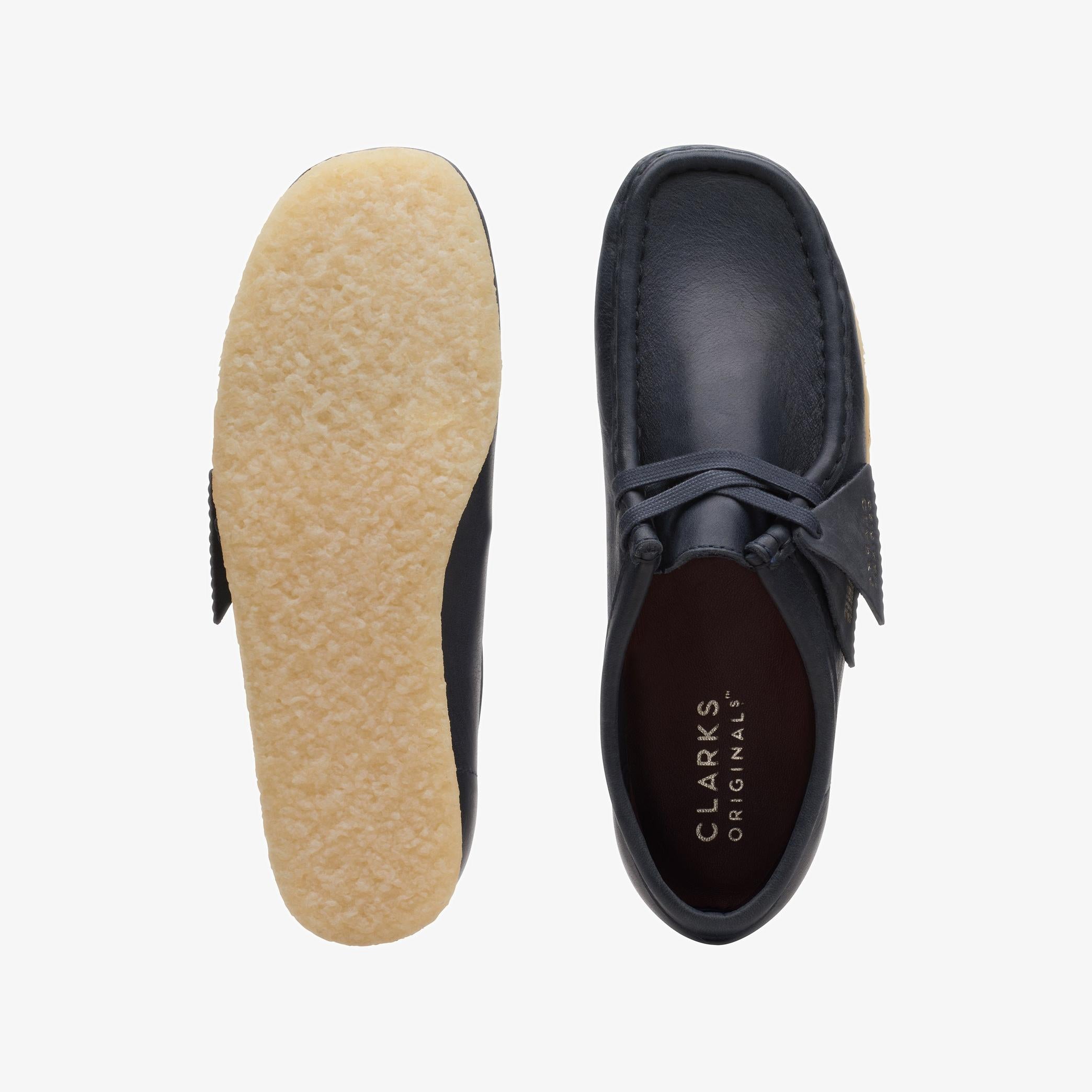 [26168642] Womens CLARKS WALLABEE - NAVY LEATHER