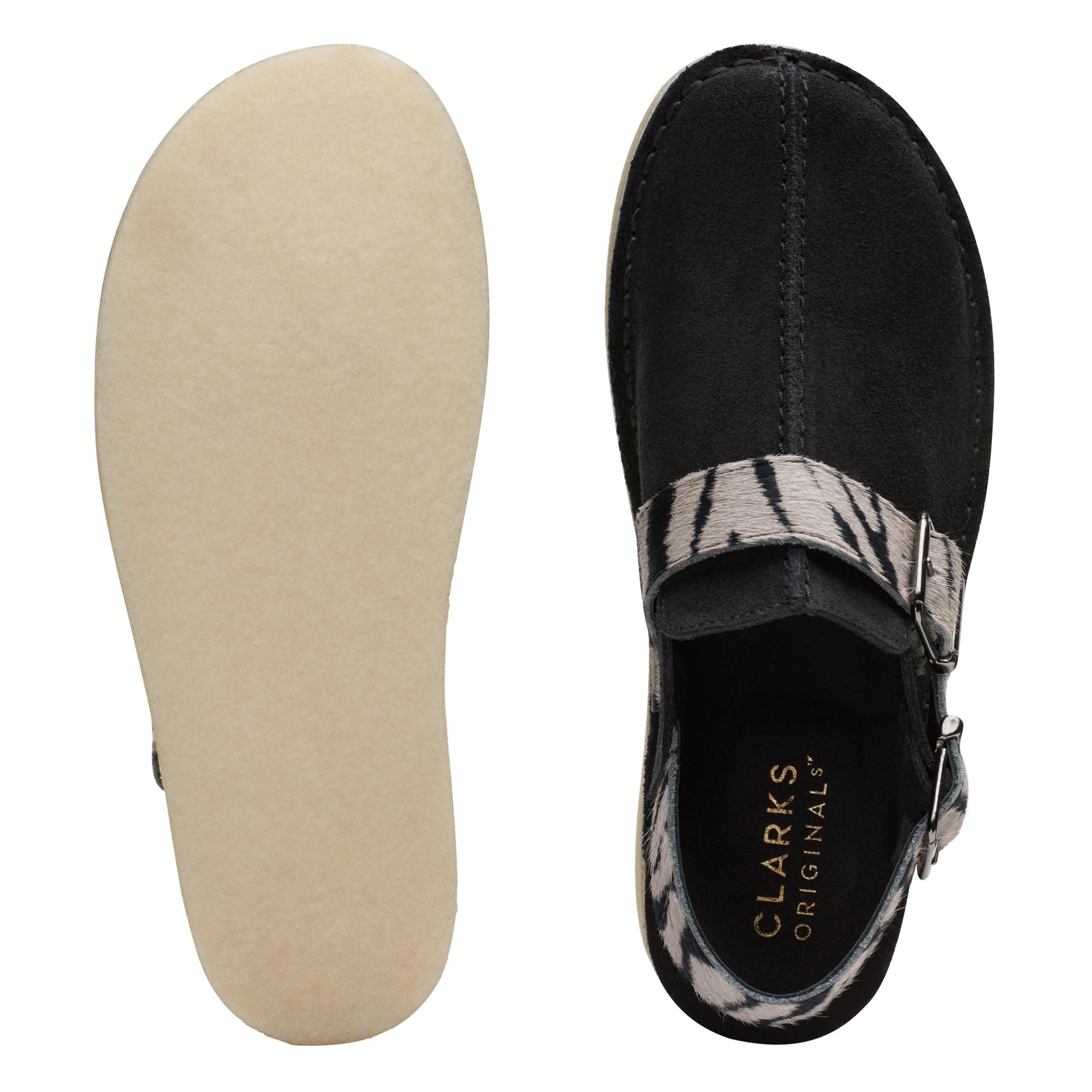 [26169974] WOMENS CLARKS TREK MULE ZEBRA PRINT