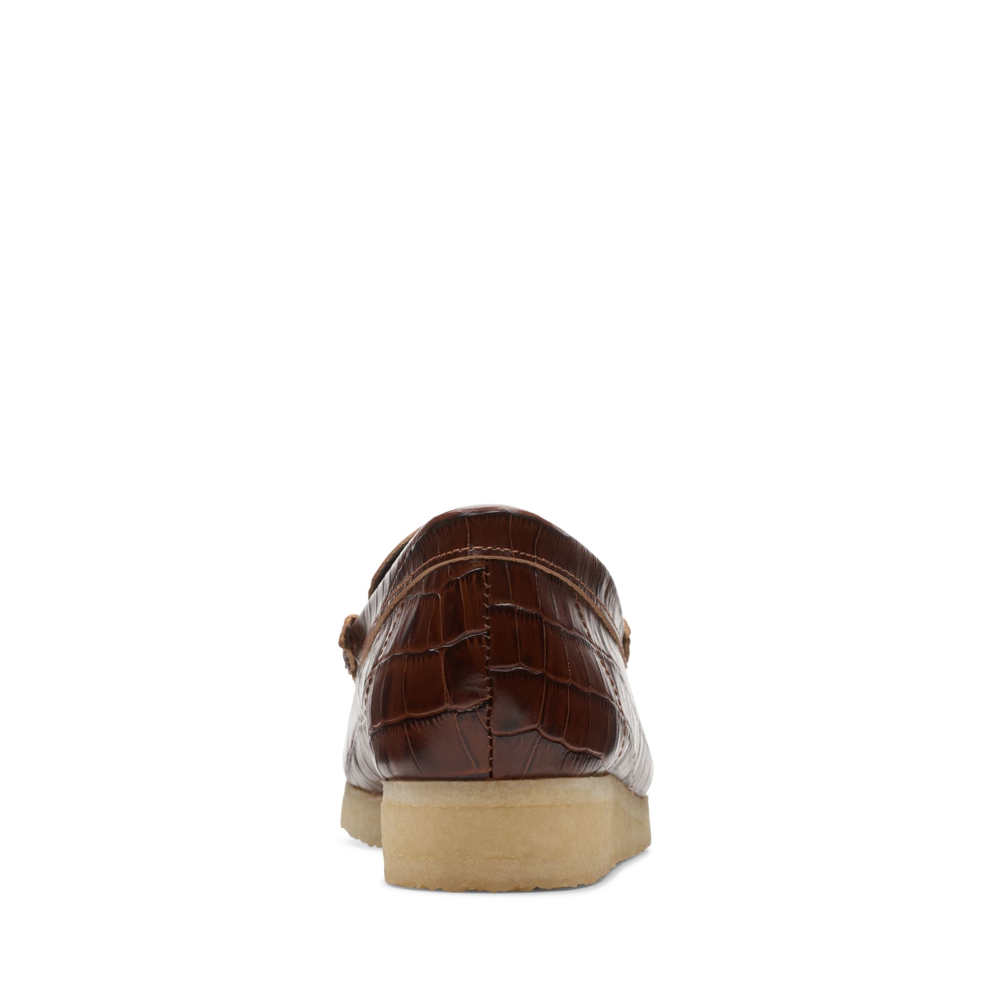 [26174017] WOMENS CLARKS WALLABEELOAFER BROWN CROC