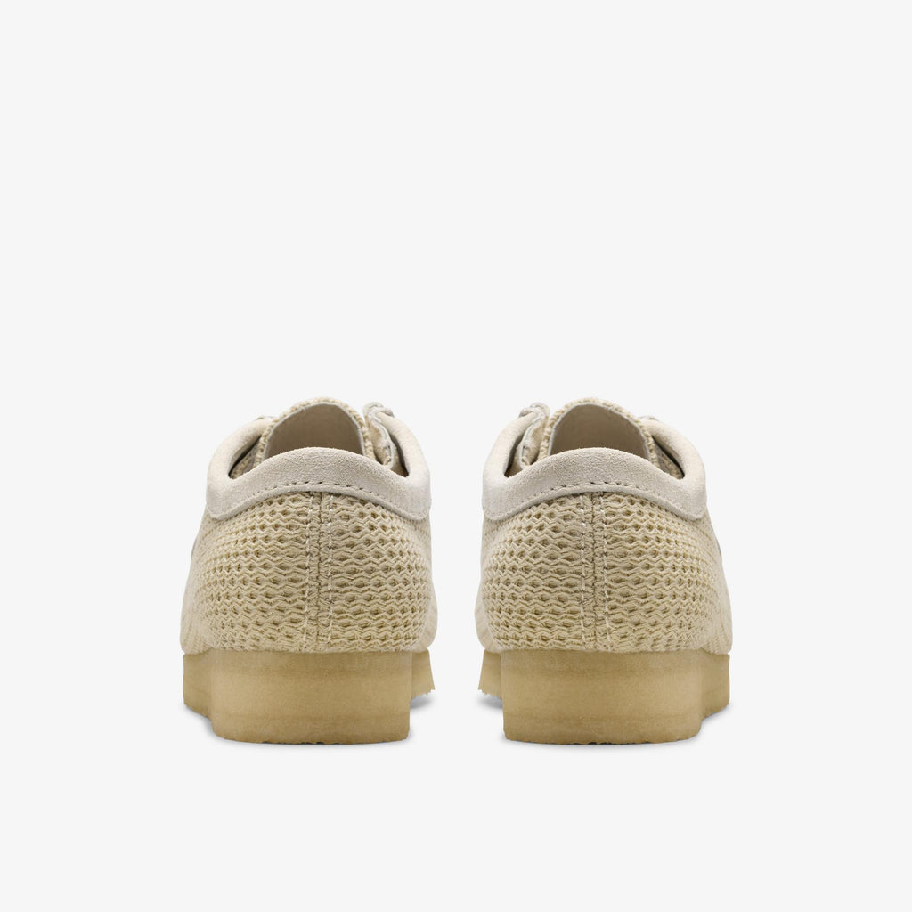 [26175849] Mens CLARKS WALLABEE - OFF WHITE MESH