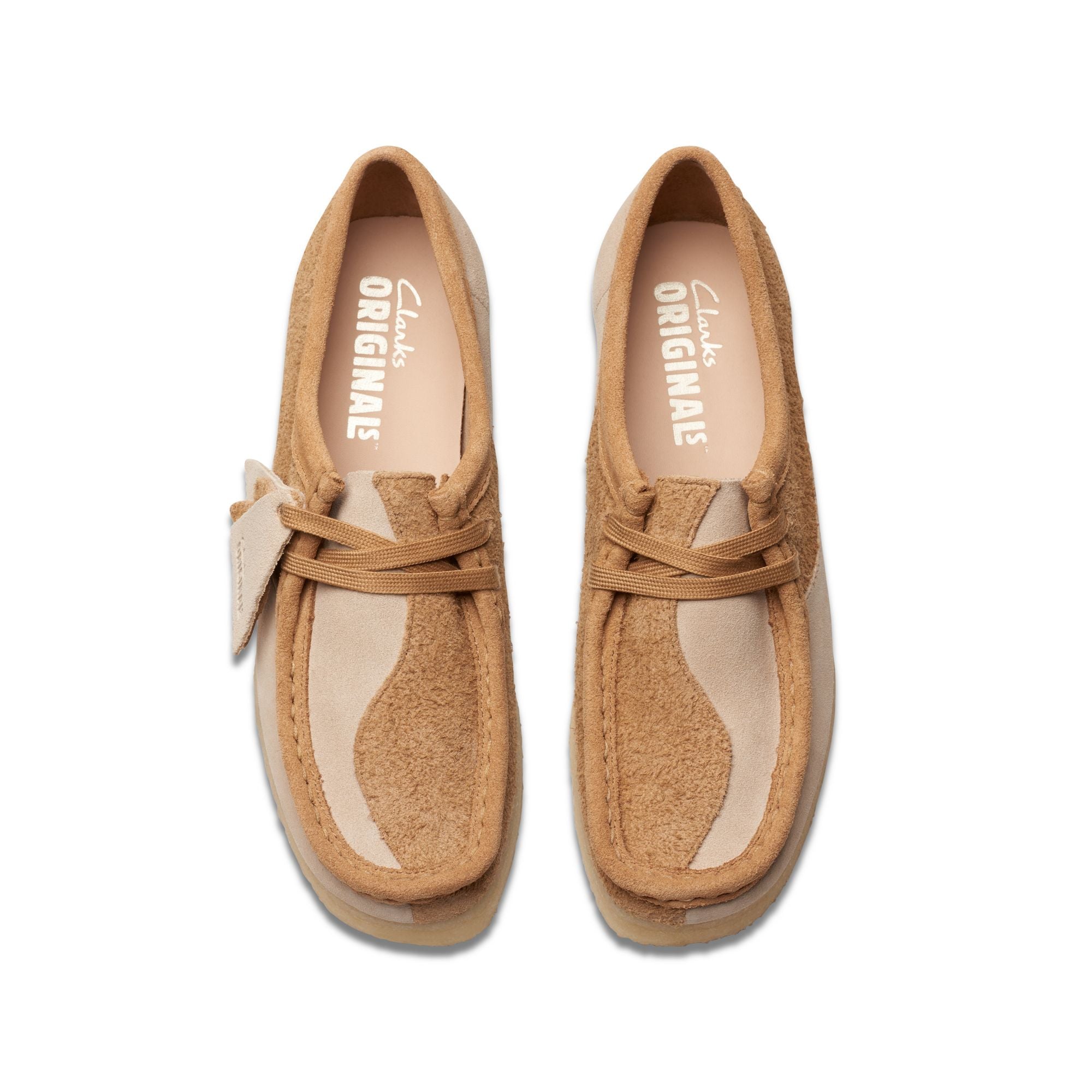 [26176524] WOMENS CLARKS WALLABEE MID TAN COMBI