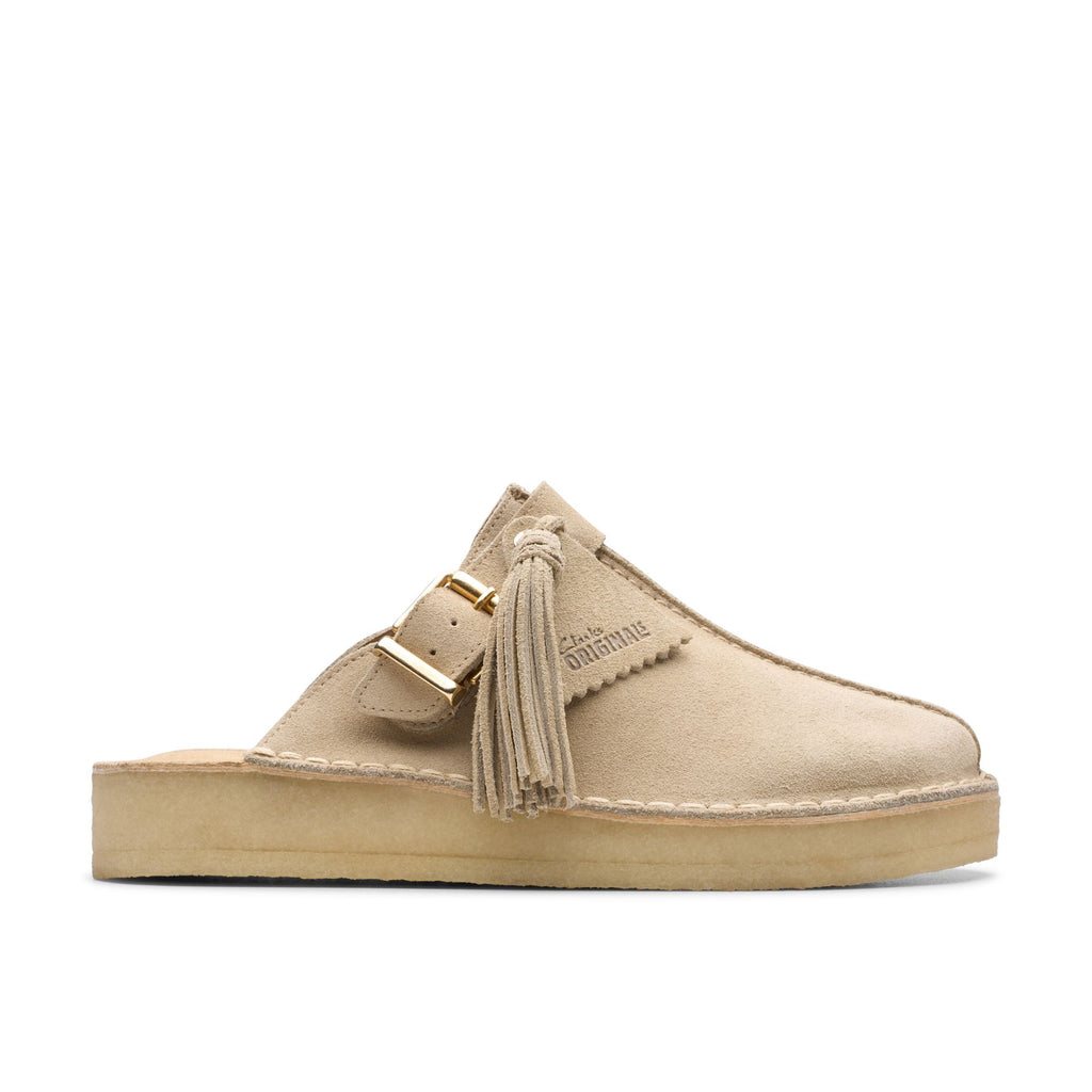 [26176569] WOMENS CLARKS TREK MULE SAND SUEDE