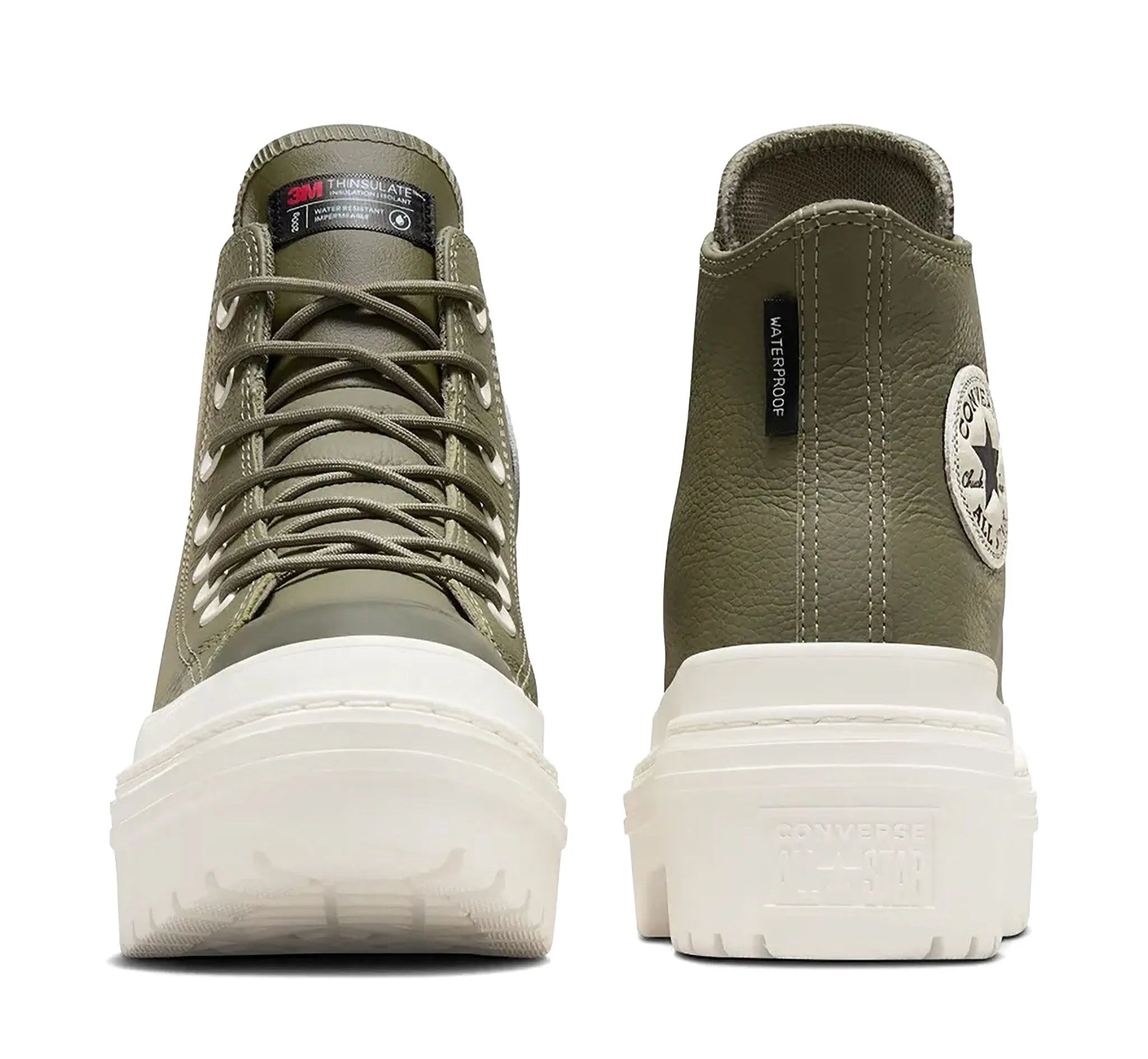 [A11163C] Womens Converse CHUCK TAYLOR ALL STAR LUGGED HEEL PLATFORM LEATHER HI 'UTILITY'