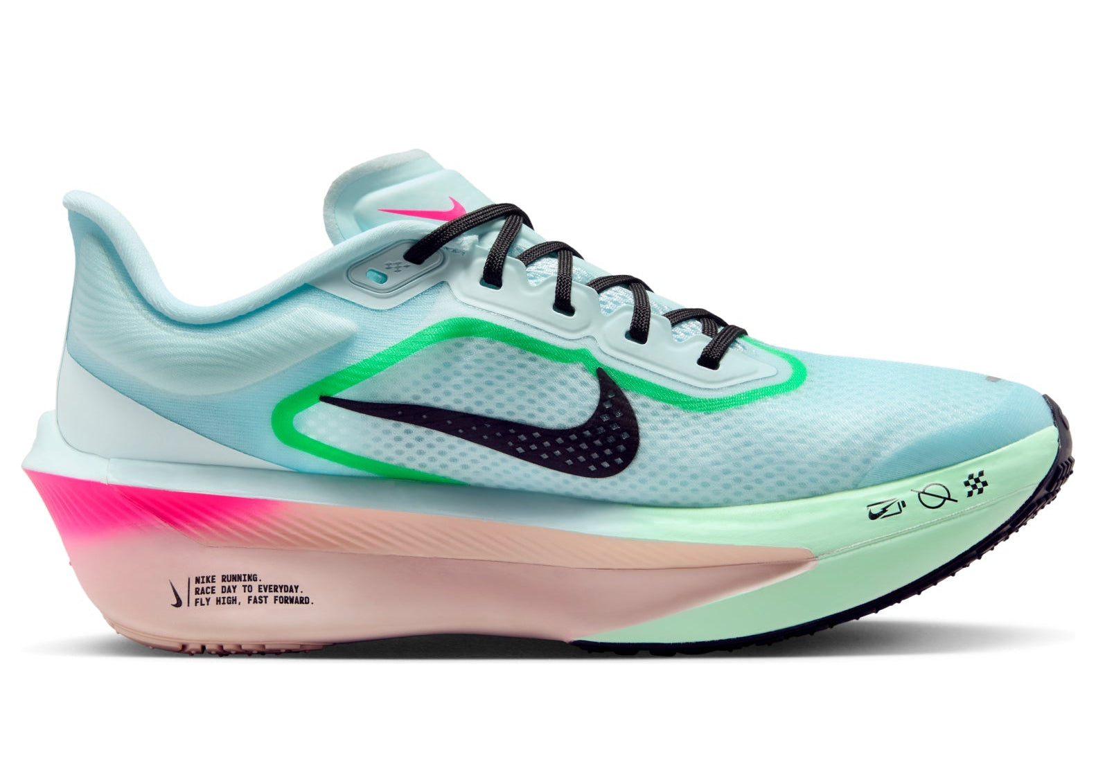 [FN8455-402] WOMENS NIKE ZOOM FLY 6 'GLACIER ICE HYPER PINK GREEN'
