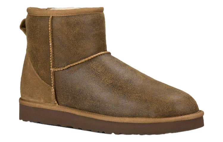 [1007307-BJCE] MENS UGG CLASSIC MINI BOMBER FLEECE LINED 'CHESTNUT' - BOMBER JACKET/CHESTNUT