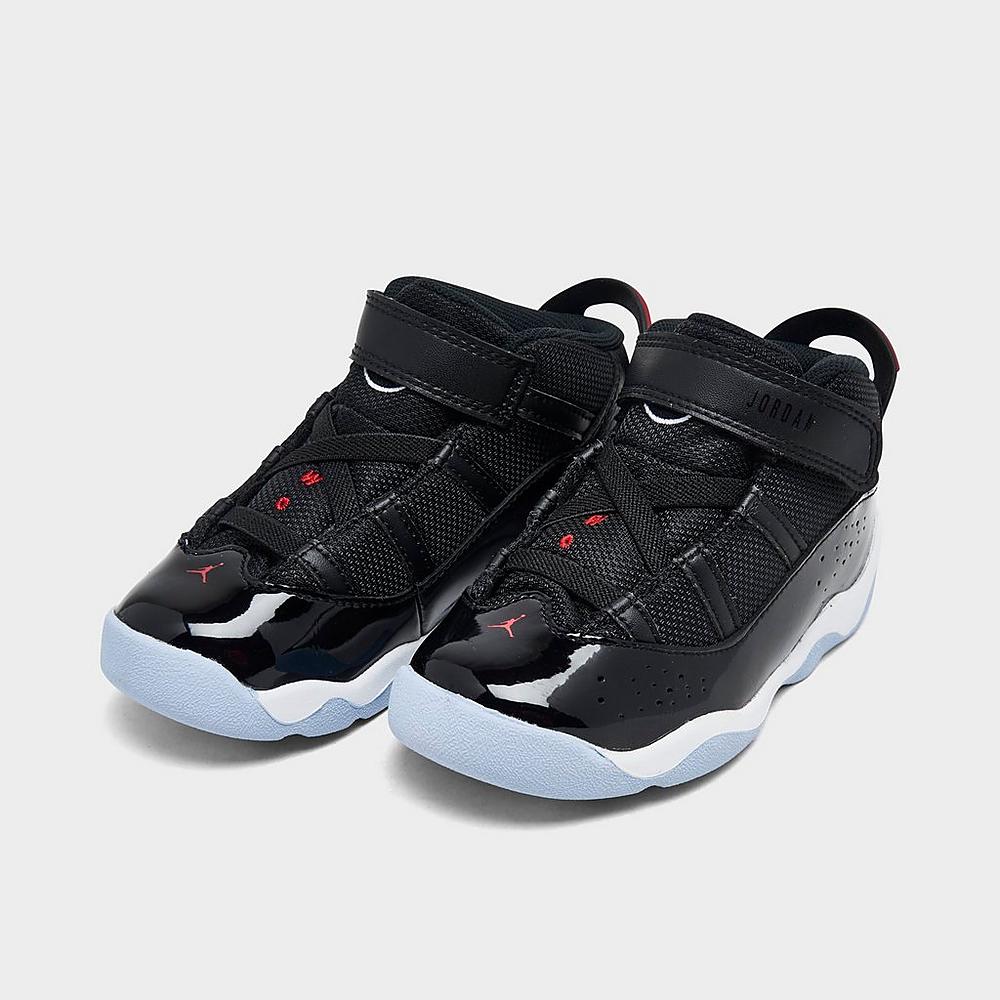 [323420-064] Toddlers Air Jordan 6 RINGS TD 'BLACK GYM RED'