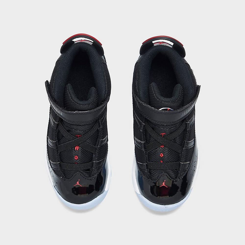 [323420-064] Toddlers Air Jordan 6 RINGS TD 'BLACK GYM RED'
