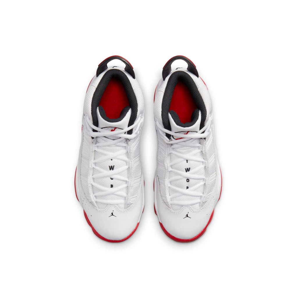 [323432-160] Preschool Air Jordan 6 RINGS PS 'WHITE UNIVERSITY RED'
