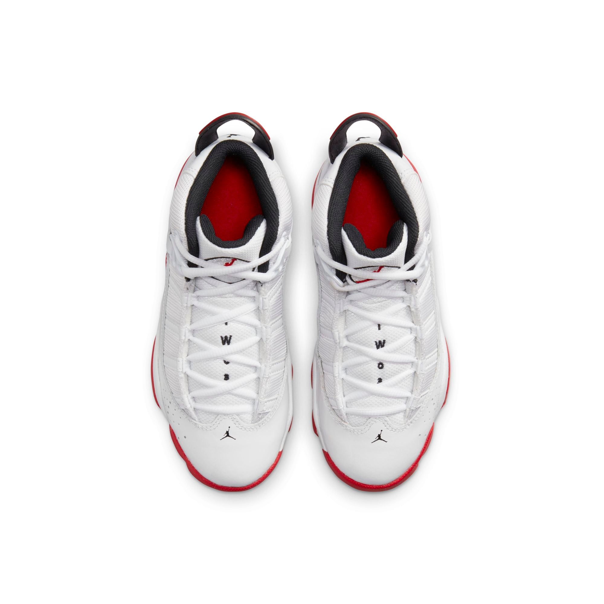 [323432-160] Preschool Air Jordan 6 RINGS PS 'WHITE UNIVERSITY RED'