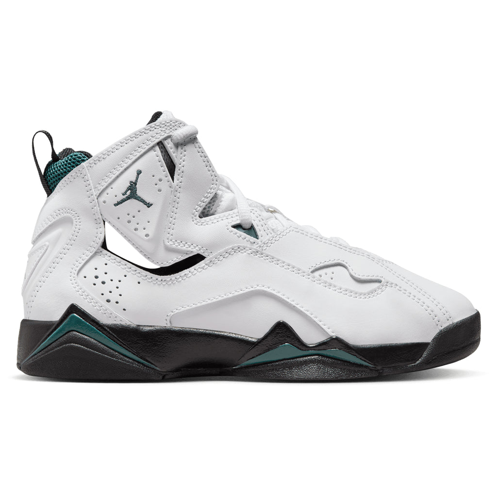 [343795-133] GRADE SCHOOL AIR JORDAN TRUE FLIGHT 'WHITE OXIDIZED GREEN BLACK'