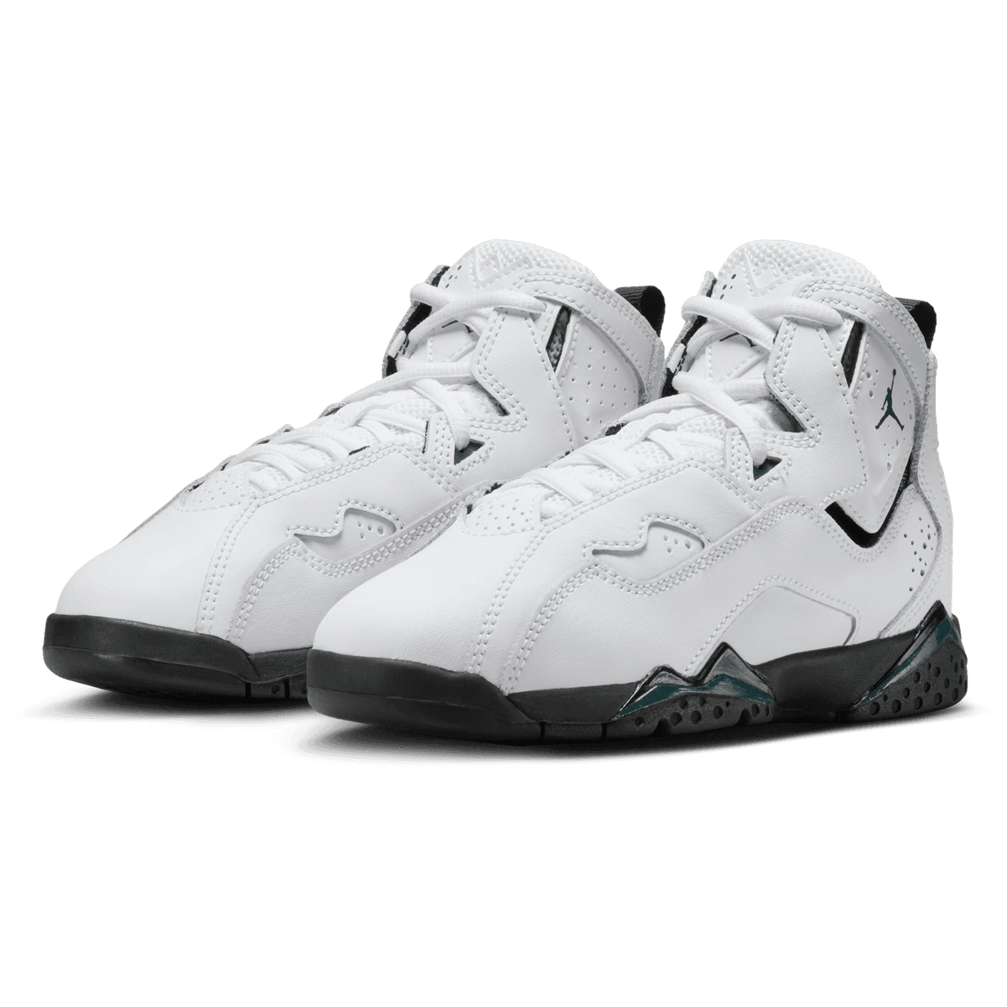 [343796-133] GRADE SCHOOL AIR JORDAN TRUE FLIGHT 'WHITE OXIDIZED GREEN BLACK'