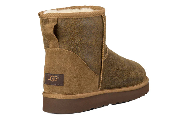 [1007307-BJCE] MENS UGG CLASSIC MINI BOMBER FLEECE LINED 'CHESTNUT' - BOMBER JACKET/CHESTNUT