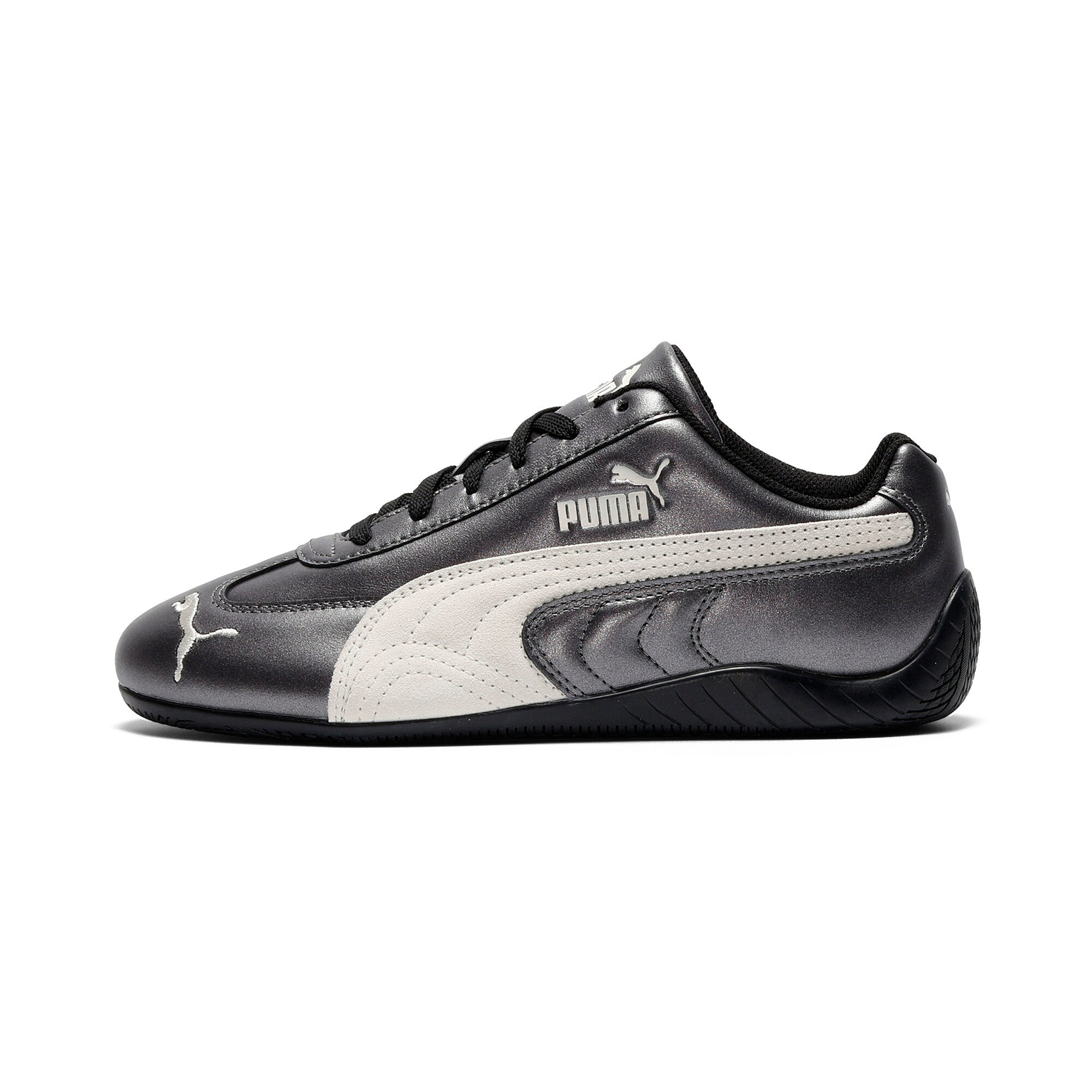 [405357-02] WOMENS PUMA SPEEDCAT METALLIC 'METALLIC BLACK WARM WHITE'
