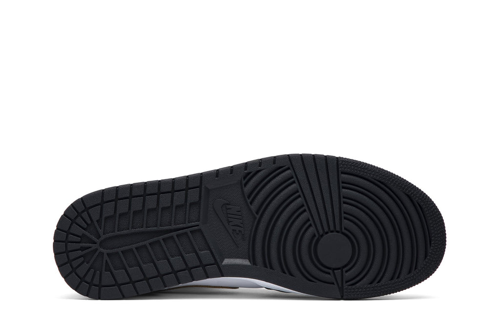 [852542-007] Mens Air Jordan Retro 1 Mid 'Patent Black White Gold'