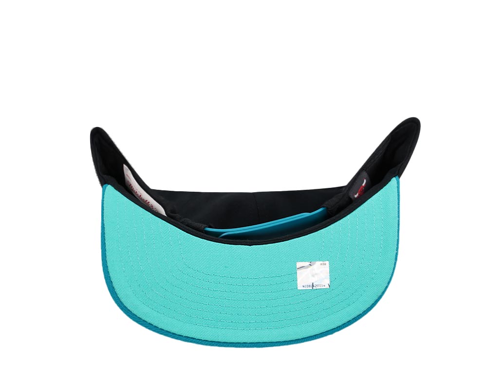 MENS MITCHELL & NESS NBA MAKE CENTS SNAPBACK NETS - BLACK-TEAL