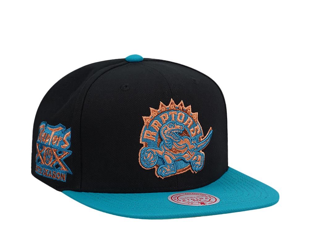 MENS MITCHELL & NESS NBA MAKE CENTS SNAPBACK HWC RAPTORS - BLACK-TEAL